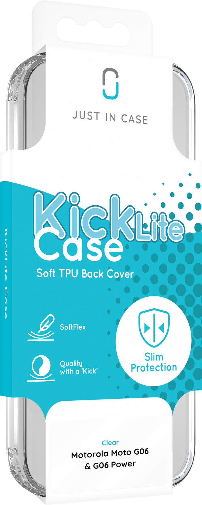 Just in Case Soft Design Motorola Moto G06 Back Cover Transparant verpakking