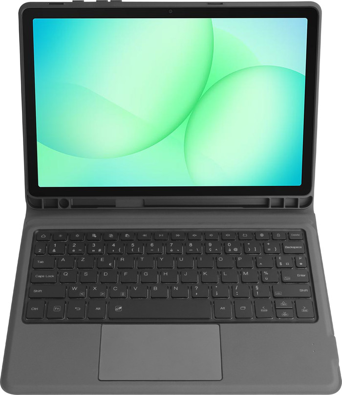 BlueBuilt Samsung Galaxy Tab A11 Plus Toetsenbord Hoes AZERTY Zwart bovenkant