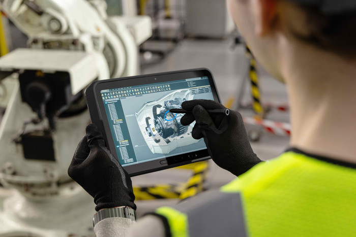 Samsung Galaxy Tab Active5 Pro 10,1 inch 256GB Wifi + 5G product in gebruik