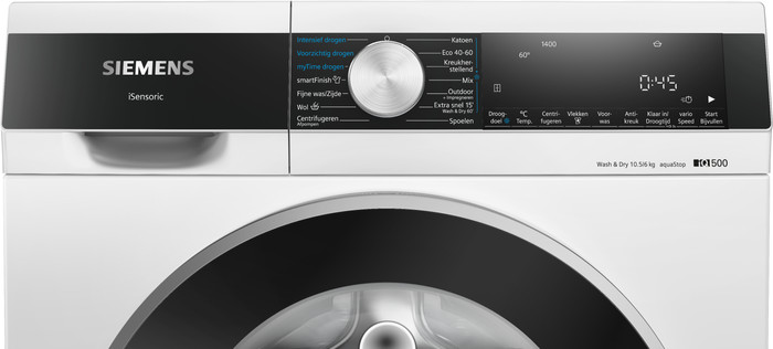 Siemens WN54G205NL - 10,5/6 kg detail