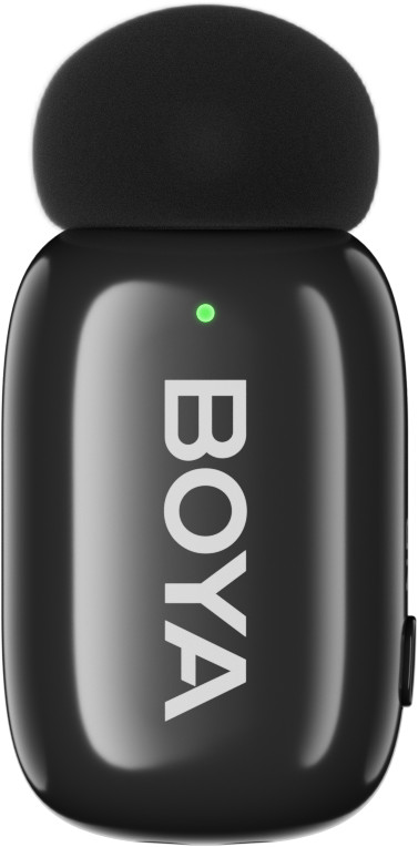 Boya Mini 2 Zwart voor Lightning voorkant