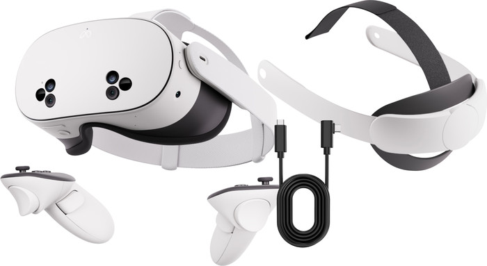 Meta Quest 3S 128GB Refurbished + BlueBuilt PC Link Cable + Elite Strap Main Image