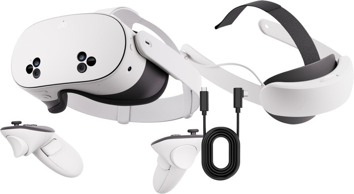 Meta Quest 3S 128GB Refurbished + BlueBuilt PC Link Cable + Elite Strap Main Image