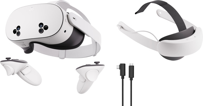 Meta Quest 3S 256GB + BlueBuilt PC Link Cable + Elite Strap met batterij Main Image