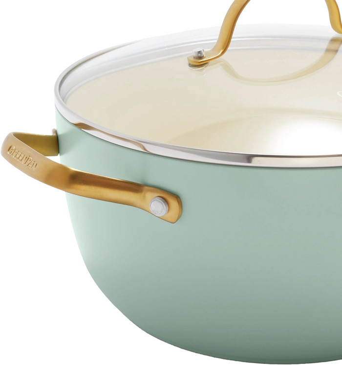 GreenPan Padova Cookware Set 10-piece Mint Green detail