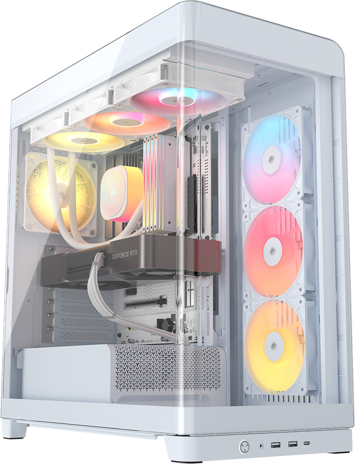 CORSAIR FRAME 4500X RS-R ARGB Wit linkerkant