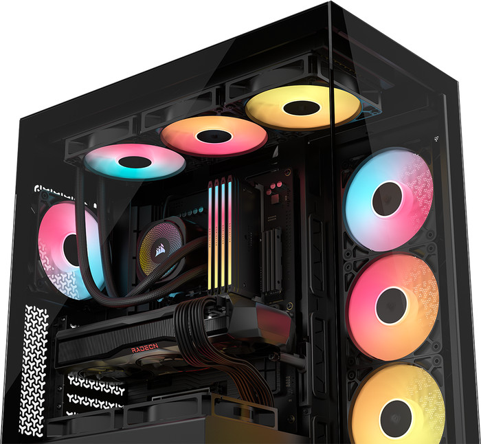 CORSAIR 3500X RS-R ARGB Zwart product in gebruik