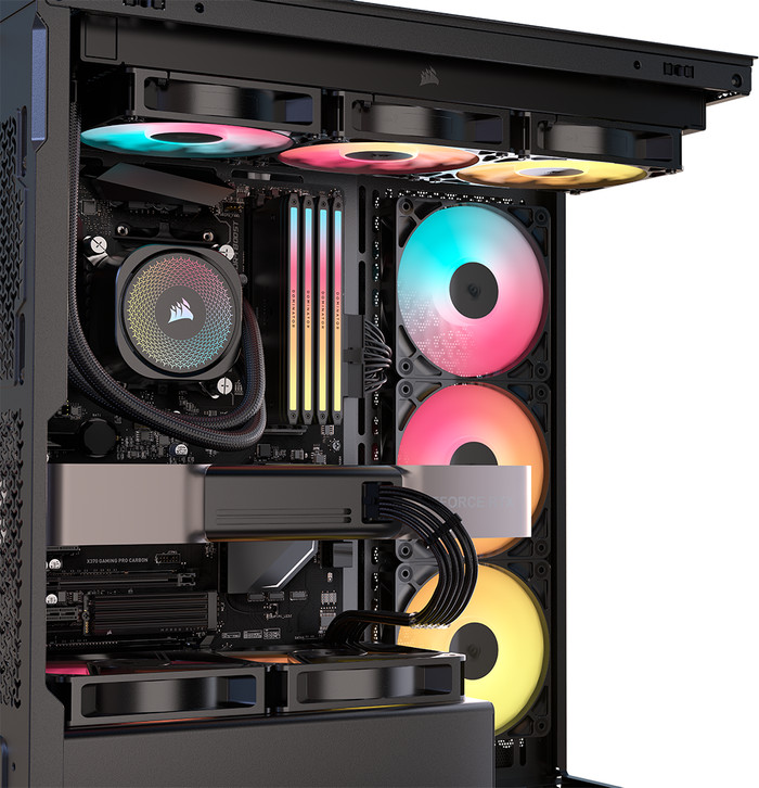 CORSAIR 3500X RS-R ARGB Zwart product in gebruik