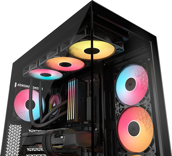 CORSAIR 3500X RS-R ARGB Zwart product in gebruik