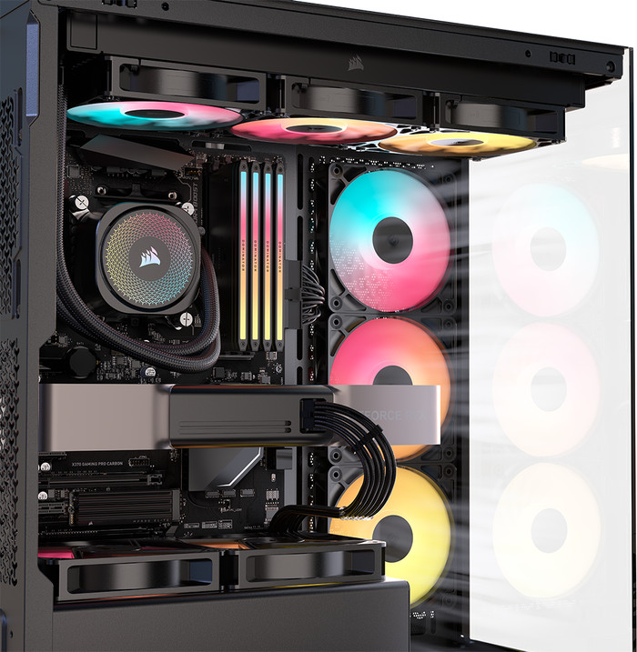 CORSAIR 3500X RS-R ARGB Zwart product in gebruik