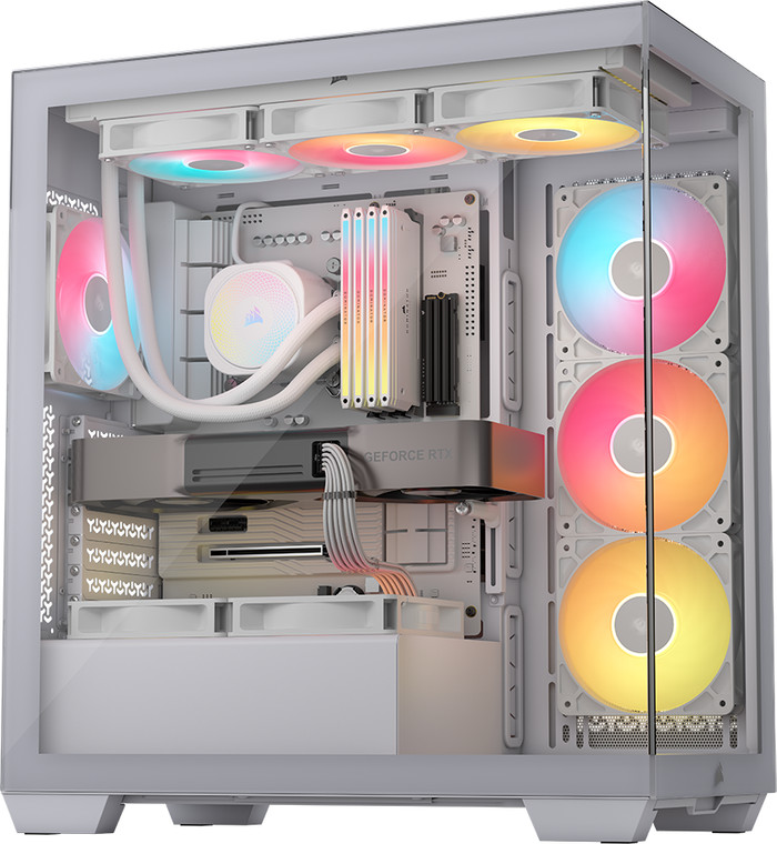 CORSAIR 3500X RS-R ARGB Wit product in gebruik