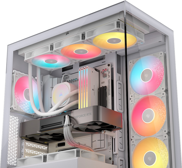 CORSAIR 3500X RS-R ARGB Wit product in gebruik