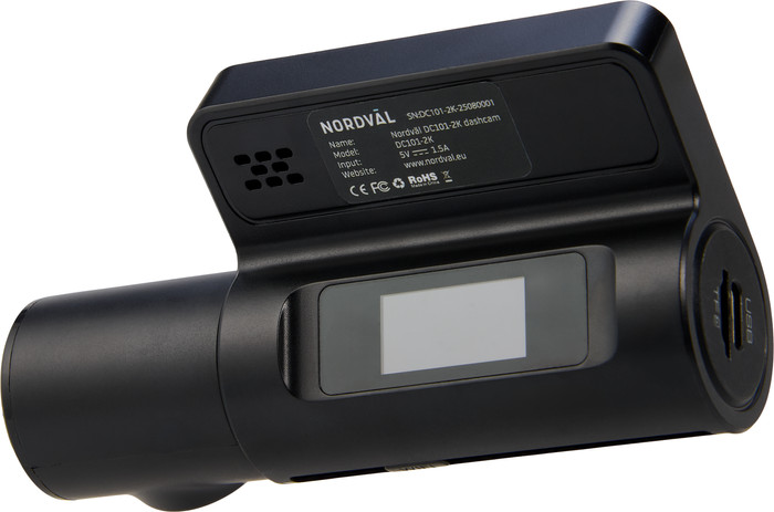 Nordval DC101-2K Dashcam achterkant