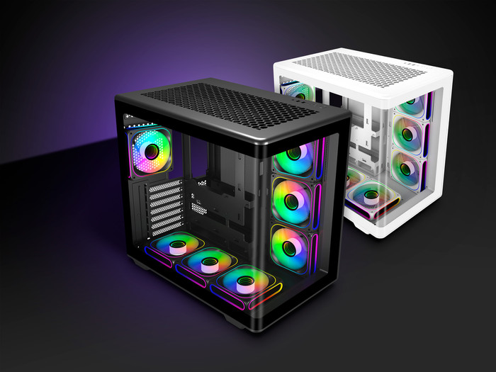 Cooler Master Elite 600 Wit ARGB product in gebruik