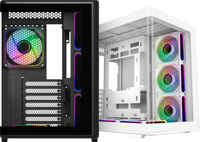 Cooler Master Elite 600 Wit ARGB voorkant