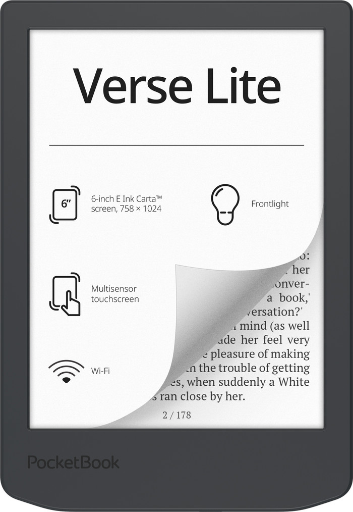 PocketBook Verse Lite Grijs Main Image