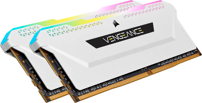 CORSAIR Vengeance RGB PRO SL Blanc 32 Go (2 x 16 Go) DDR4 DIMM 3200 MHz CL16 XMP côté droit