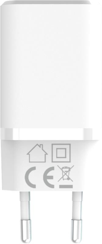 BlueBuilt Chargeur Power Delivery avec 2 Ports USB-C 65 W Blanc avant