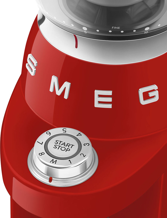 SMEG CGF03RDEU Rouge détail