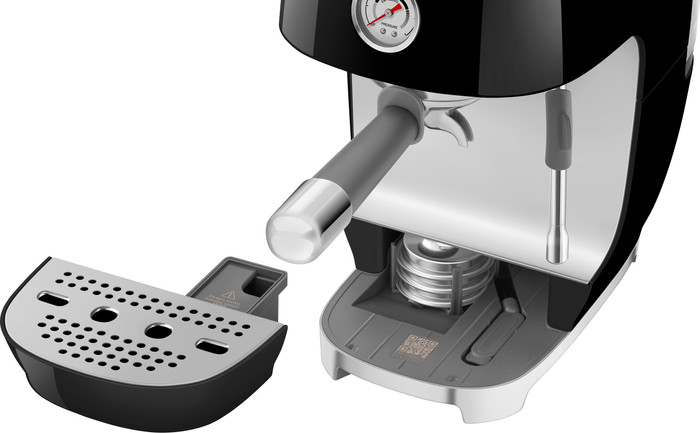 SMEG ECF03BLEU Noir détail