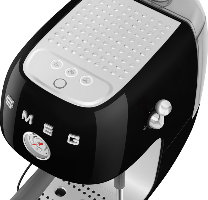 SMEG ECF03BLEU Noir détail