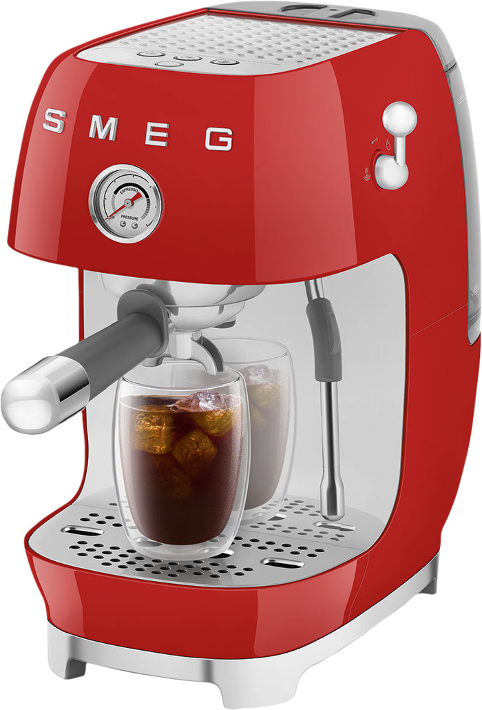 SMEG ECF03RDEU Rouge côté gauche