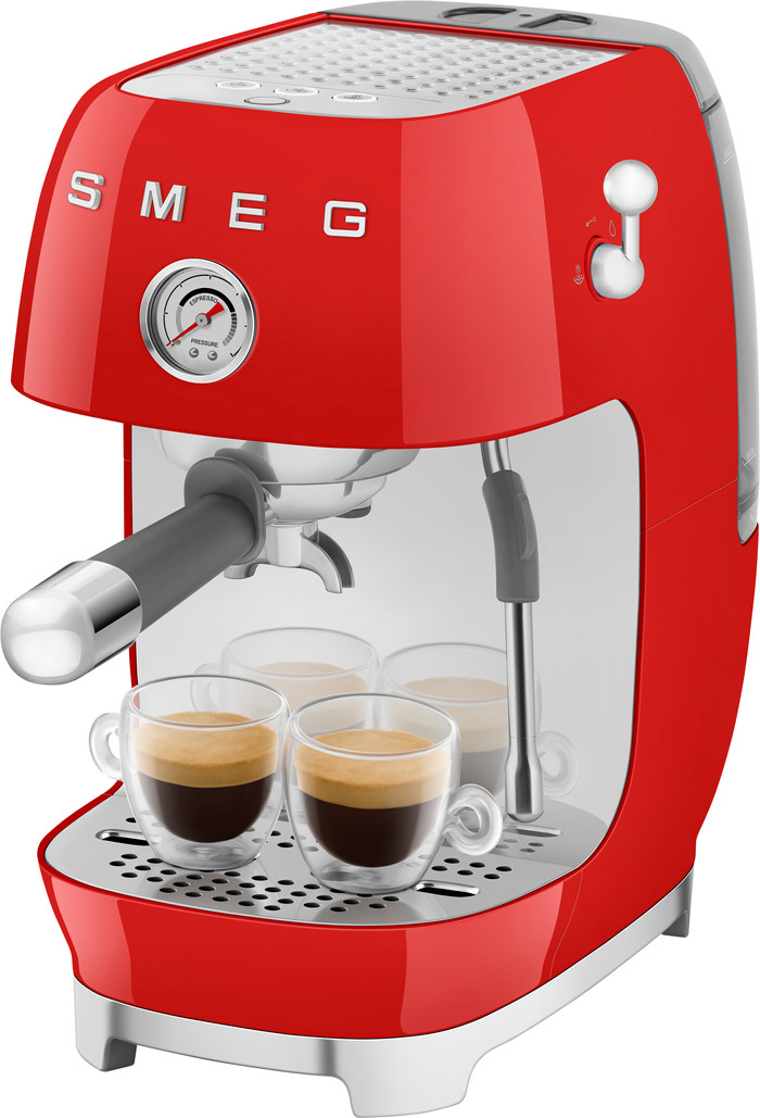 SMEG ECF03RDEU Rouge côté gauche