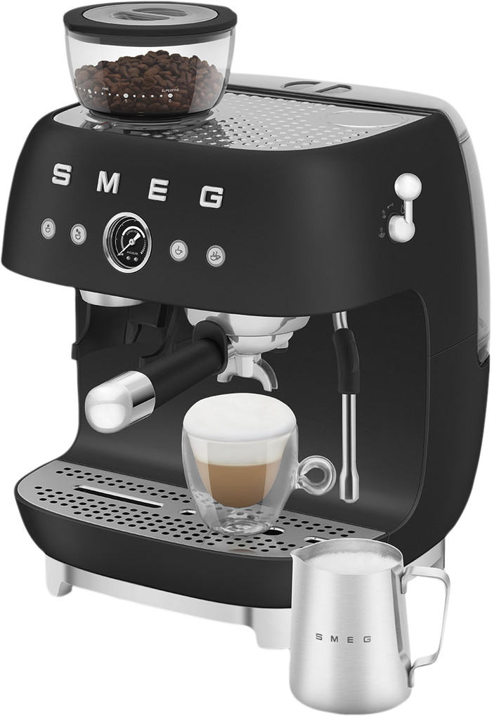 SMEG EGF03BLMEU Noir Mat côté gauche