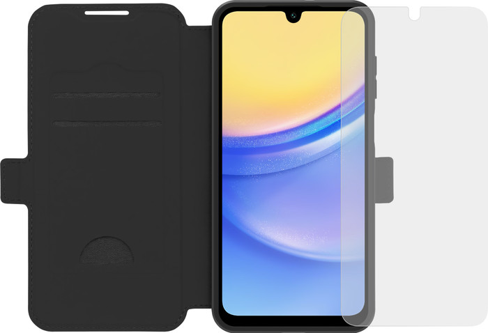 BlueBuilt Samsung Galaxy A16 4G/5G Book Case Zwart + Screenprotector Glas Main Image