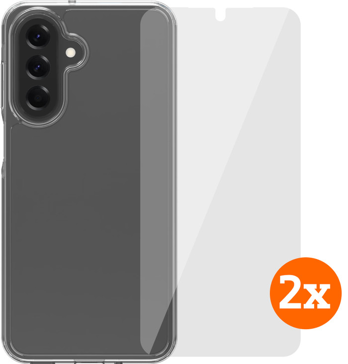 BlueBuilt Protective Cover Samsung Galaxy A17 Transparant + Screenprotector Duo Pack Main Image