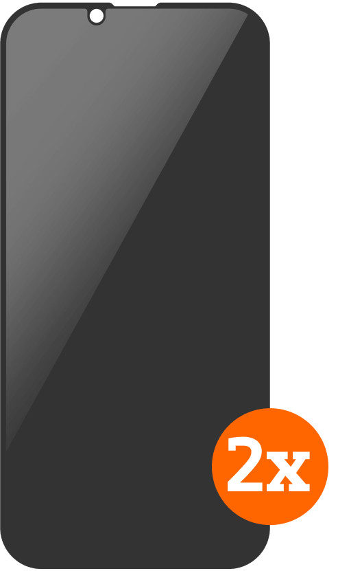 BlueBuilt iPhone 16e Privacy Filter Screenprotector Glas Duo Pack Main Image