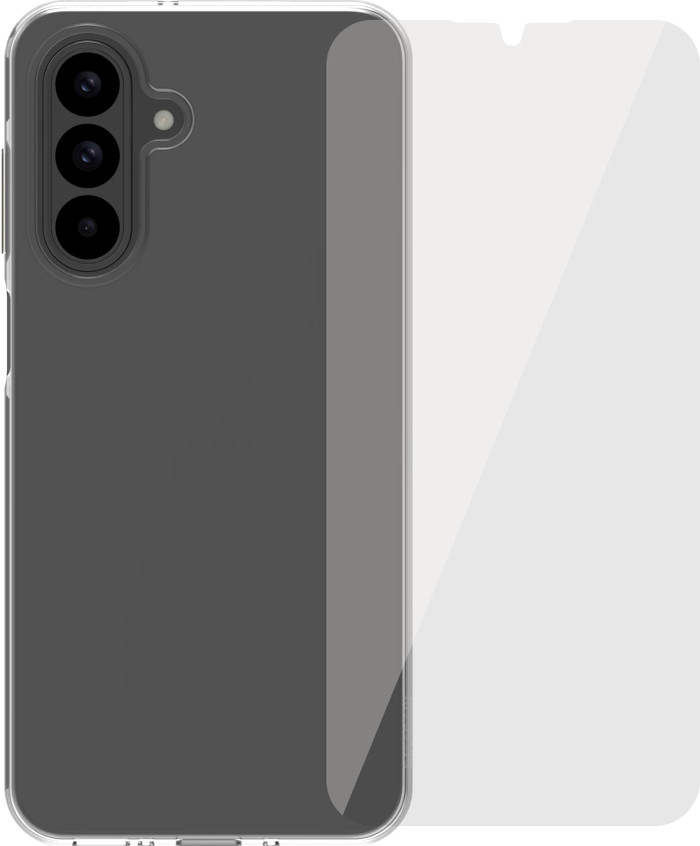 BlueBuilt Samsung Galaxy A26 Back Cover Transparant + Screenprotector Glas Main Image