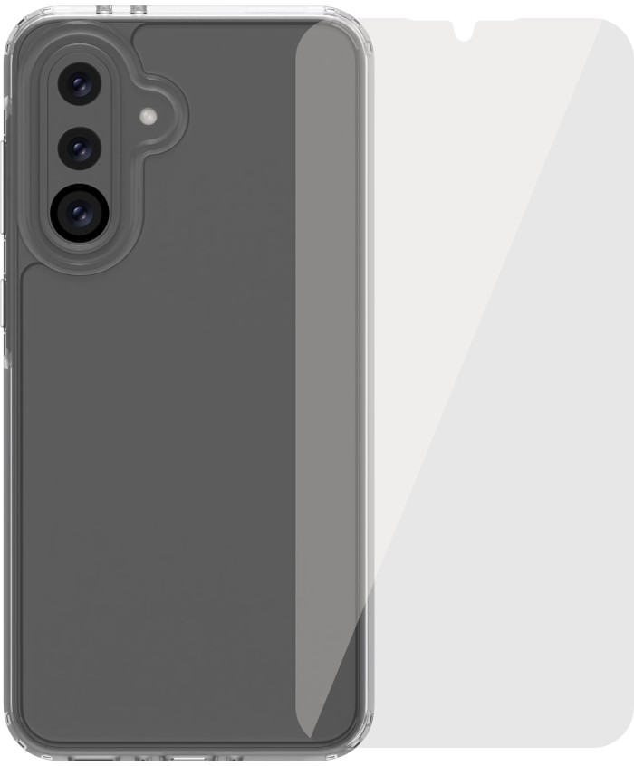 BlueBuilt Protective Back Cover Samsung Galaxy A36 Transparent + Protège-écran Verre Main Image