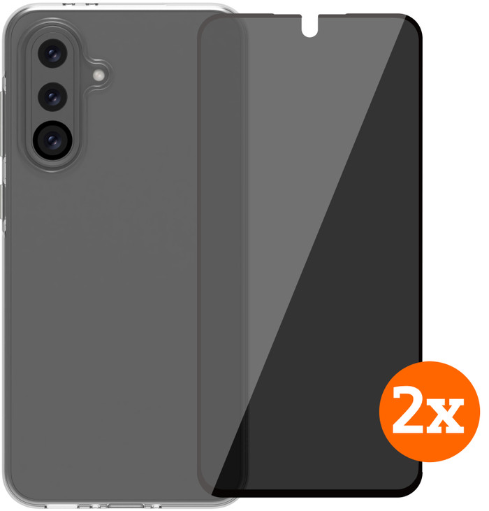 BlueBuilt Samsung Galaxy A36 Back Cover Transparent + Protège-écran de Confidentialité Lot de 2 Main Image