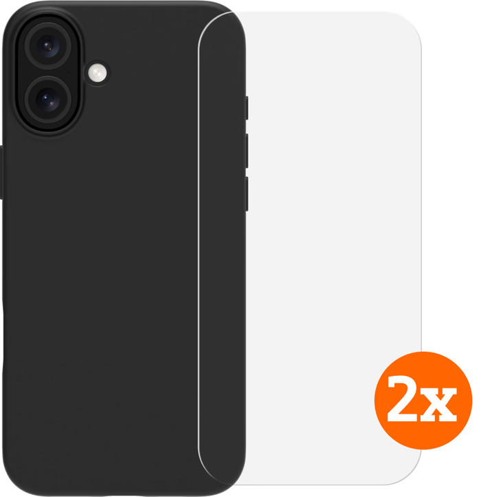 BlueBuilt Protective Back Cover avec MagSafe iPhone 16 Plus + Protège-écran Verre Lot de 2 Main Image