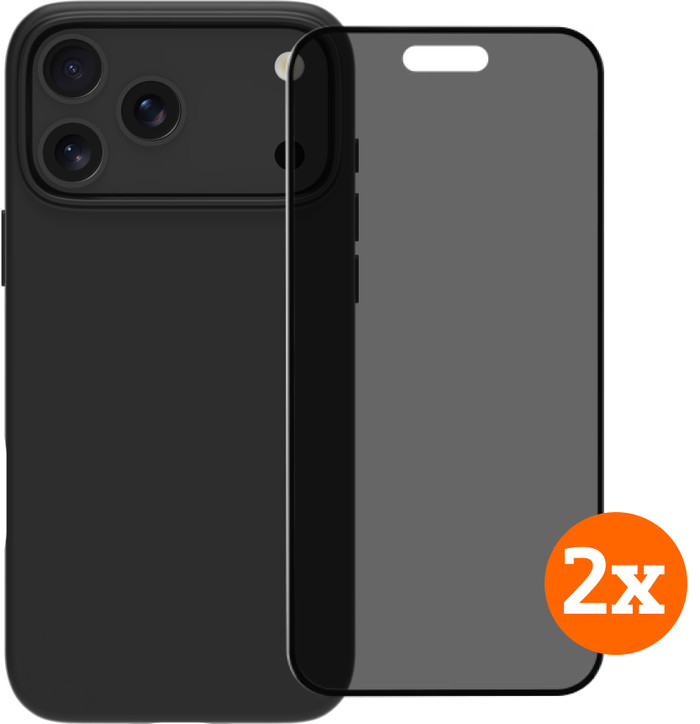 BlueBuilt Protective Cover MagSafe iPhone 17 Pro Max + Privacy Screenprotector Duo Pack Main Image