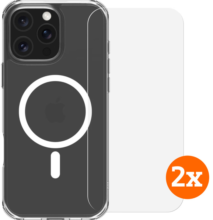 BlueBuilt Protective Back Cover met MagSafe iPhone 16 Pro Max + Screenprotector Duo Pack Main Image