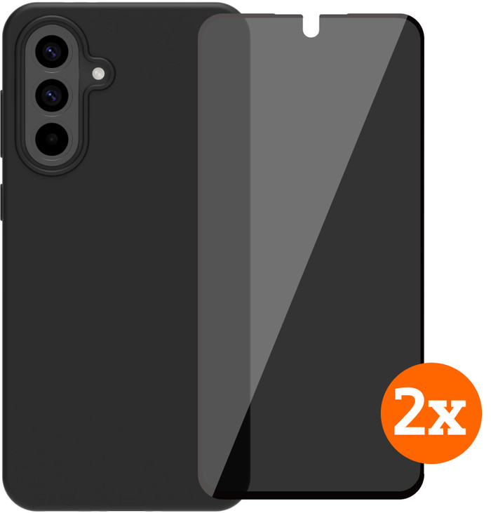BlueBuilt Samsung Galaxy A56 Back Cover Noir + Protège-écran Filtre de Confidentialité Lot de 2 Main Image