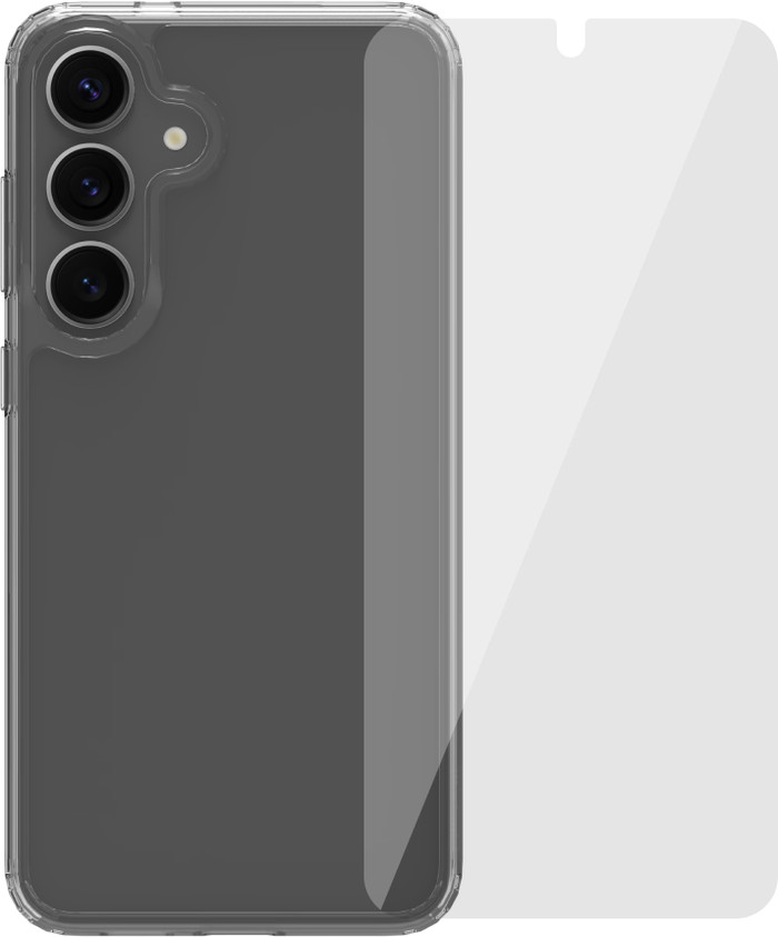 BlueBuilt Protective Back Cover Samsung Galaxy S25 Plus Transparant + Screenprotector Glas Main Image