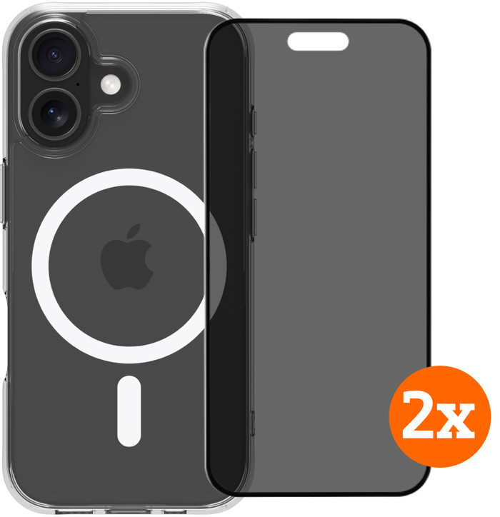 BlueBuilt Protective Back Cover MagSafe iPhone 17 + Privacy Screenprotector Duo Pack Main Image