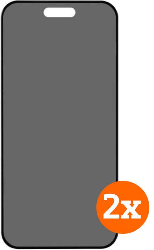 BlueBuilt Apple iPhone 17 Privacy Filter Screenprotector Glas Duo Pack Main Image