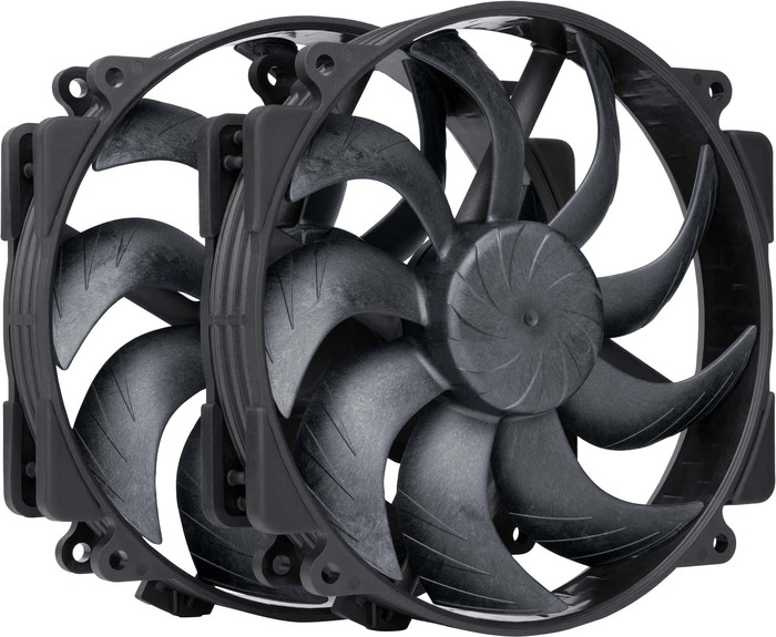 Noctua NF-A14x25r G2 PWM Zwart - Duo Fan Kit voorkant