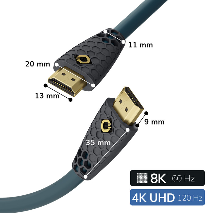Oehlbach Flex Evolution 4K UHD HDMI 3 Mètres côté gauche