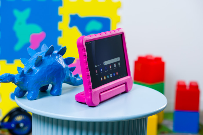 BlueBuilt Samsung Galaxy Tab A9 Kids Cover Rose produit à l'usage