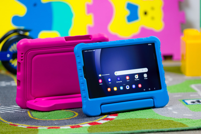 BlueBuilt Samsung Galaxy Tab A9 Kids Cover Rose produit à l'usage
