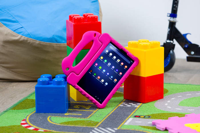 BlueBuilt Samsung Galaxy Tab A9 Kids Cover Rose produit à l'usage