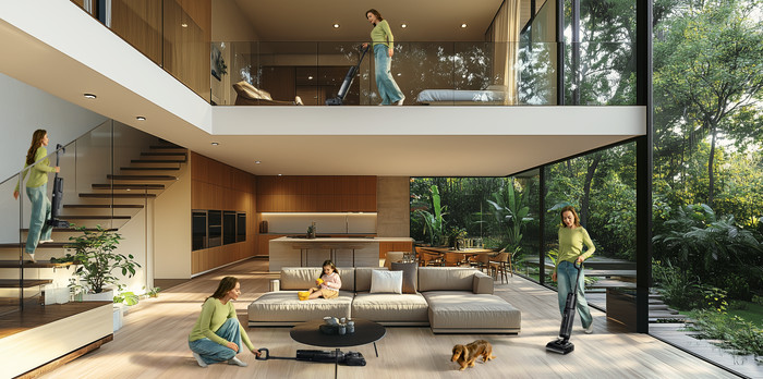 Tineco S7 Stretch product in gebruik