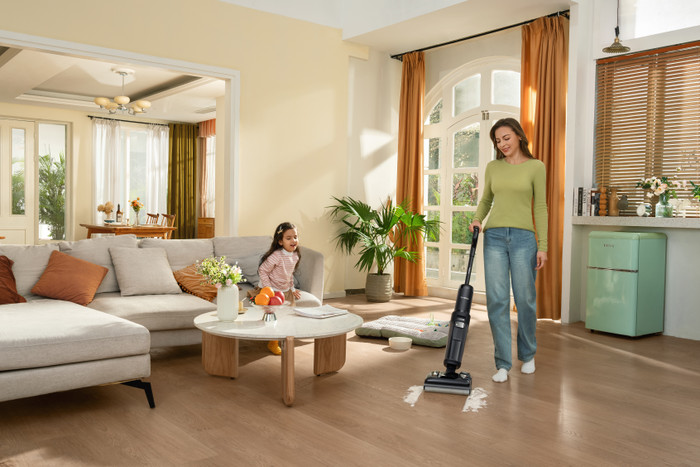 Tineco S7 Stretch product in gebruik