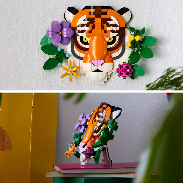 LEGO Art de Faunacollectie Tijger 31217 product in gebruik
