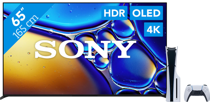 Sony 65" Bravia 8 II 4K QD-OLED + PlayStation 5 Slim Disc Edition Main Image